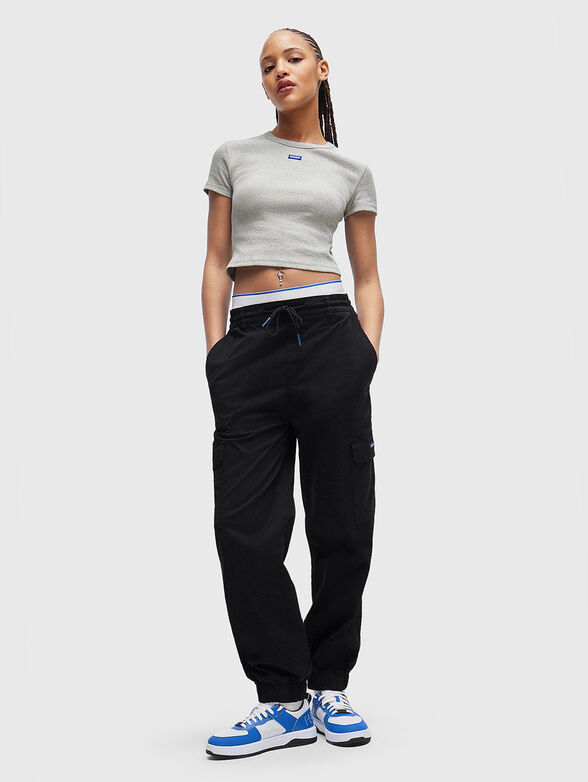 Cropped ribbed T-shirt - 2