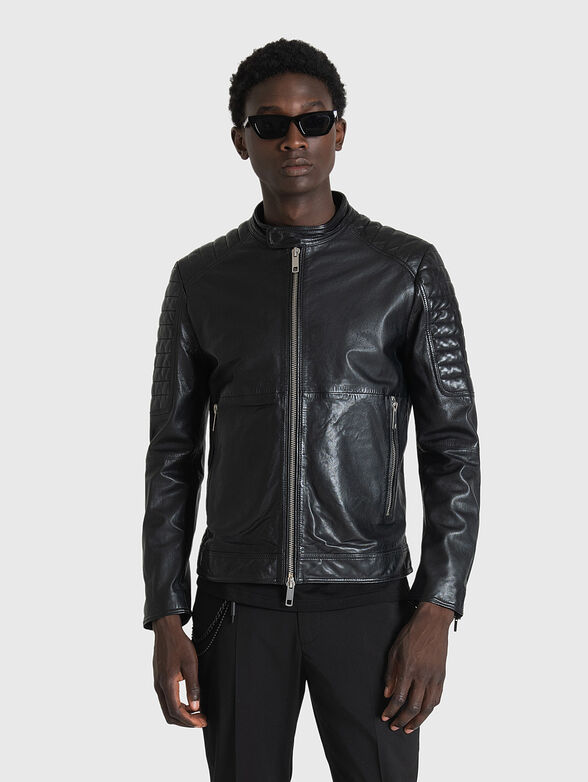 Black leather jacket  - 2