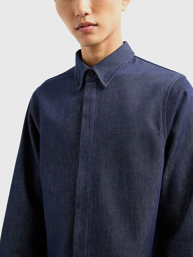 Cotton denim shirt - 4