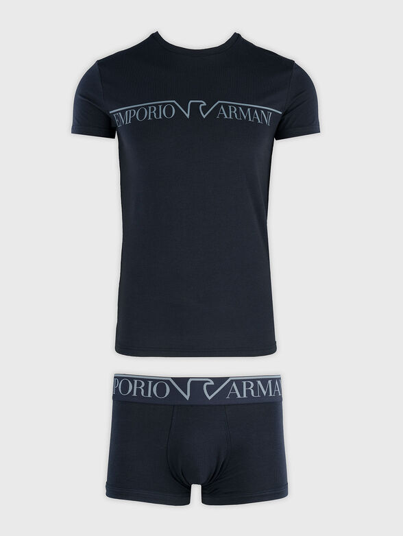 T-shirt and boxer set with logo details - 1