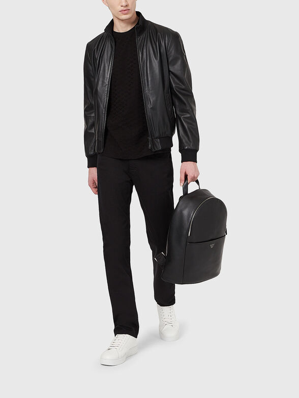 Black T-shirt with monogram print - 2