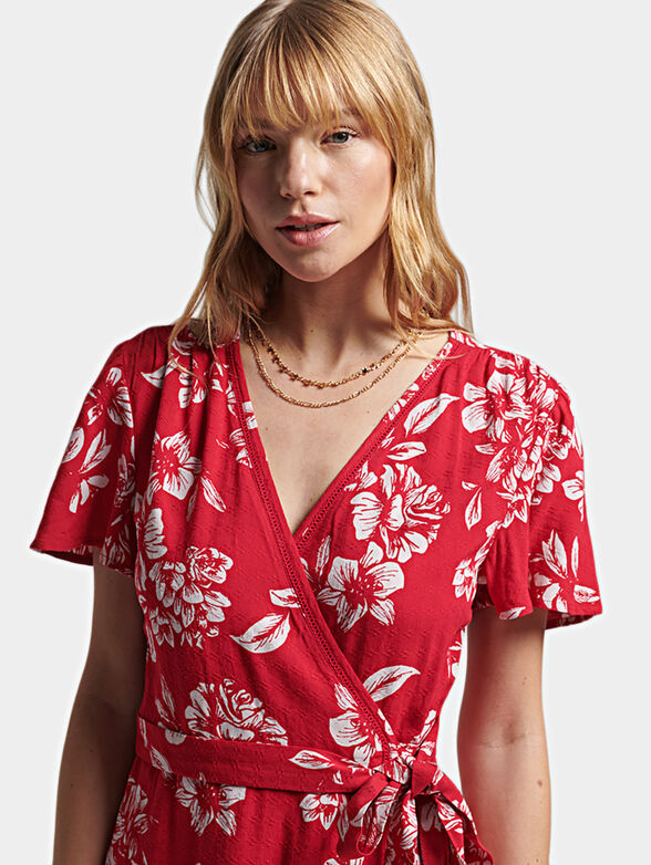 Short dress with floral print - 2