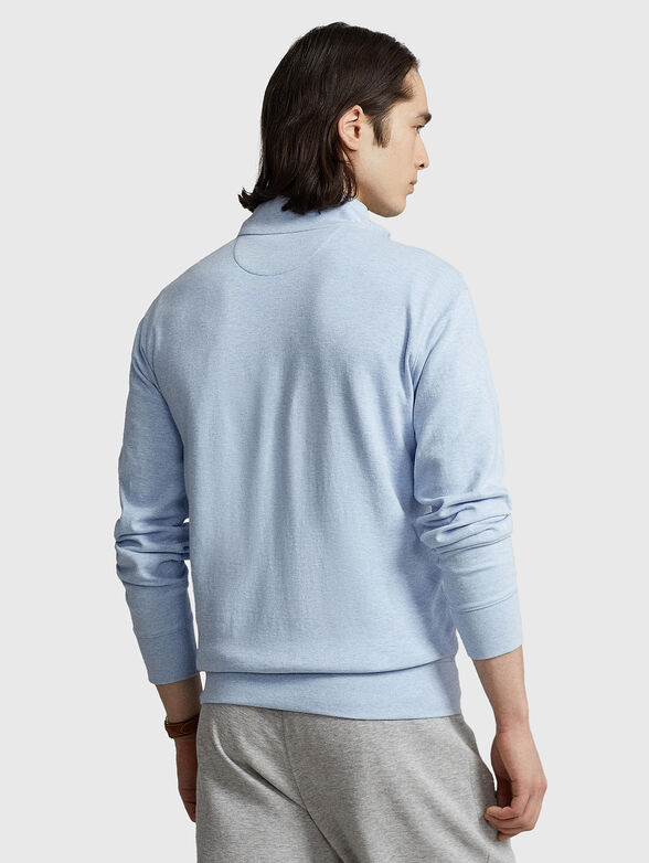 Blue sweater with zip  - 3