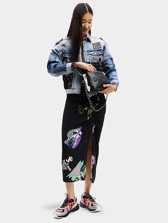 NUEVA YORK denim jacket with art accents - 4