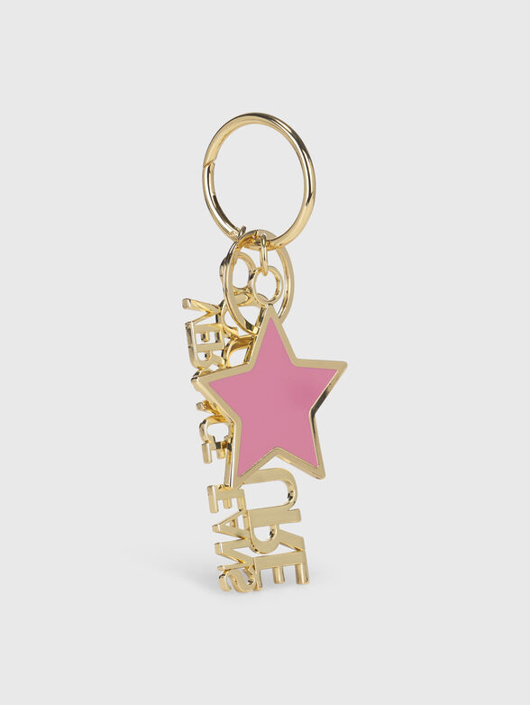 Keychain with logo and pink detail - 2