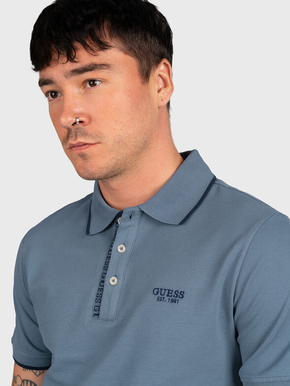 Black polo shirt with logo - 4