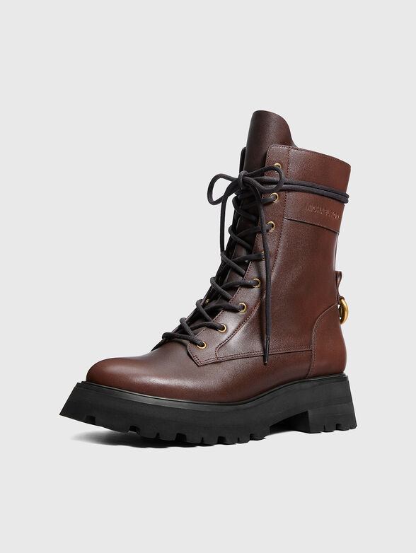 CALEB leather boots in brown - 3