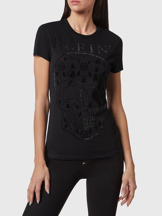 SKULL T-shirt with rhinestones - 1