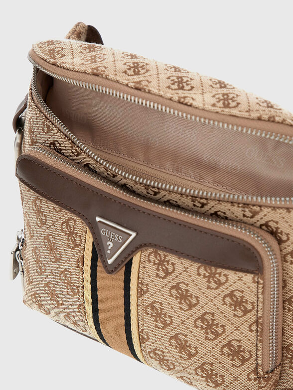 Waist bag with monogram logo print - 4