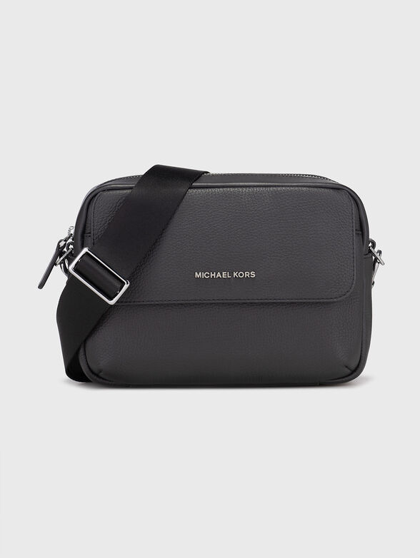 Leather crossbody bag with logo - 1