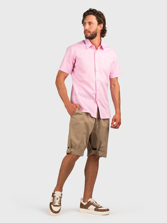 MODERN FIT short sleeve shirt in pink - 1