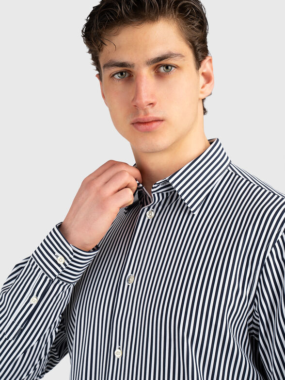 Striped cotton-blend shirt - 3