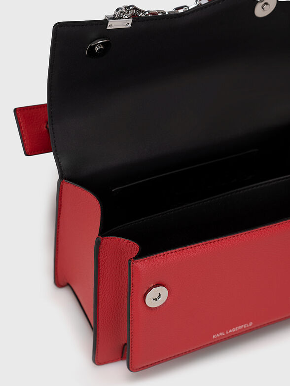 K/SEVEN GRAINY beige leather crossbody bag - 5