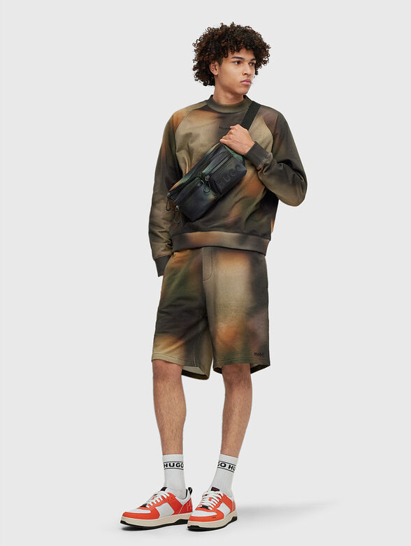 Cotton shorts with camouflage print - 4