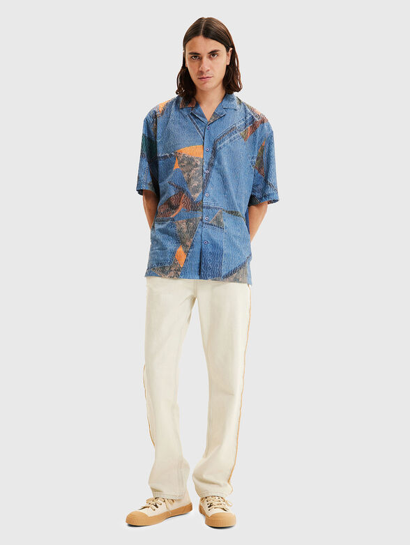 FERDY blue shirt with short sleeve - 2