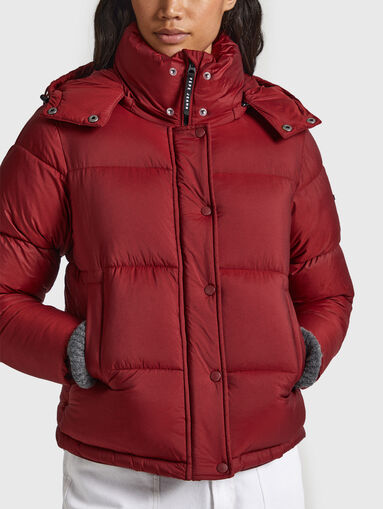MORGAN down jacket with logo accent - 4