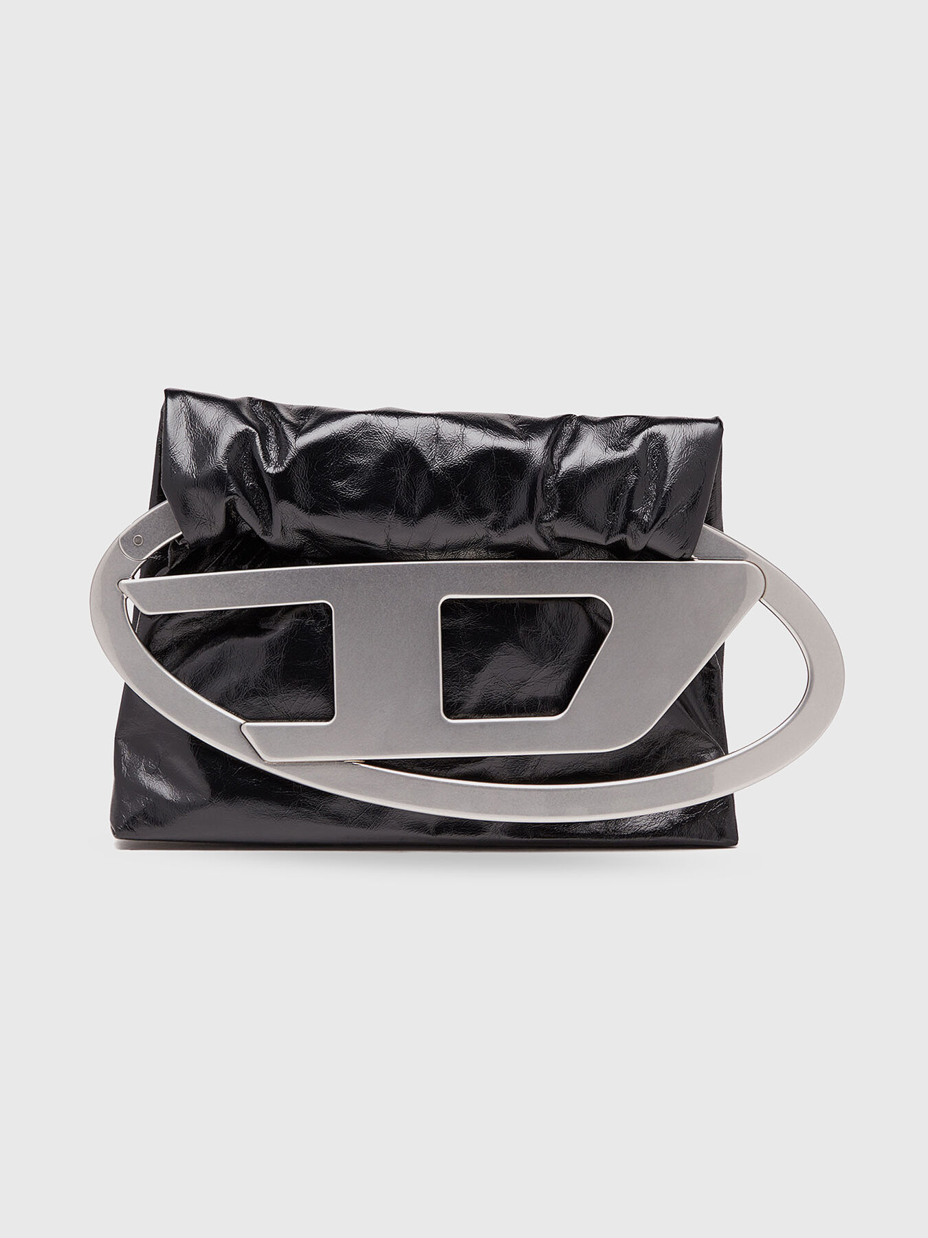 BIG-D POUCH leather clutch with logo accent brand DIESEL