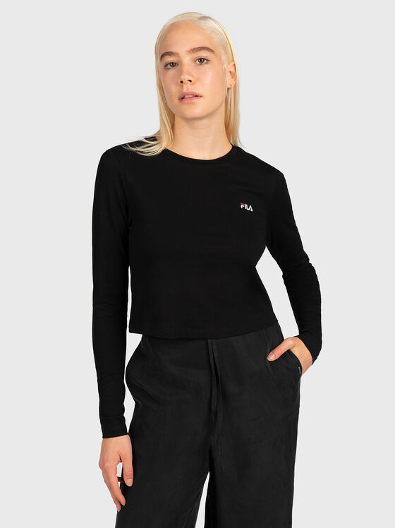 EAVEN cropped blouse with logo detail - 1