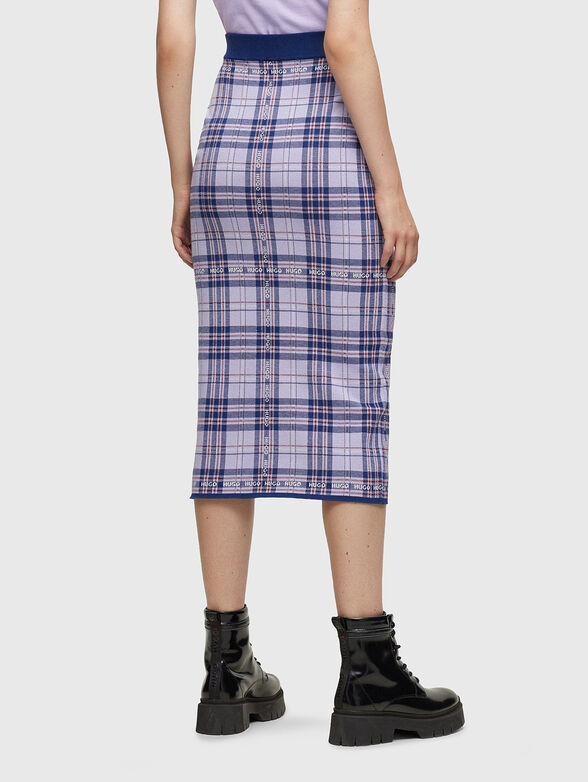 SLOQUITE checkered midi skirt  - 2