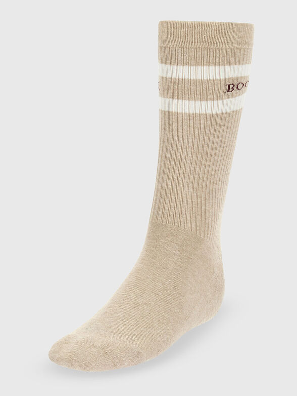 Logo striped socks - 1