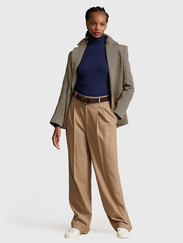 Dark blue sweater with turtleneck collar - 2