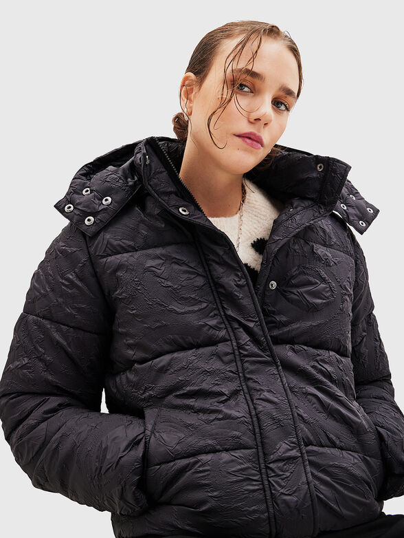 Black textured jacket - 4