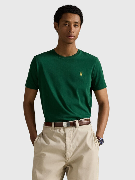 Тениска от памук с овално деколте - 1