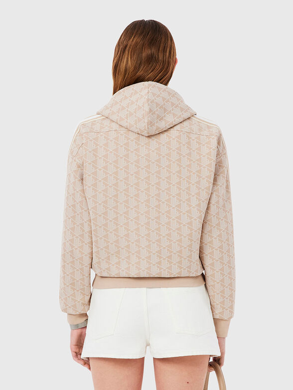 Sweatshirt with monogram logo print in brown - 2