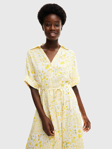 Shirt dress with floral print - 3