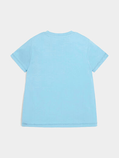 Light blue T-shirt with logo print - 2