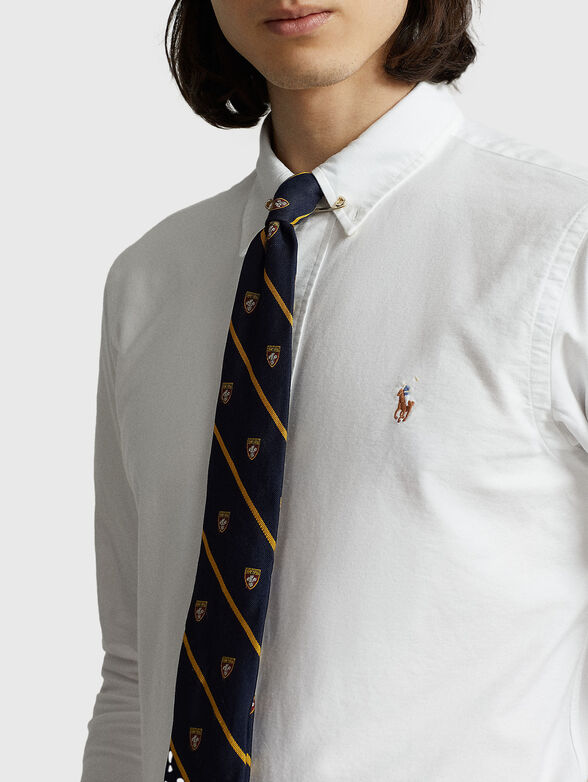 White cotton shirt with logo - 3