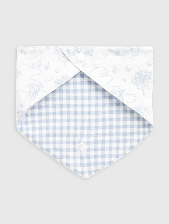 Blue two-faced bib - 2