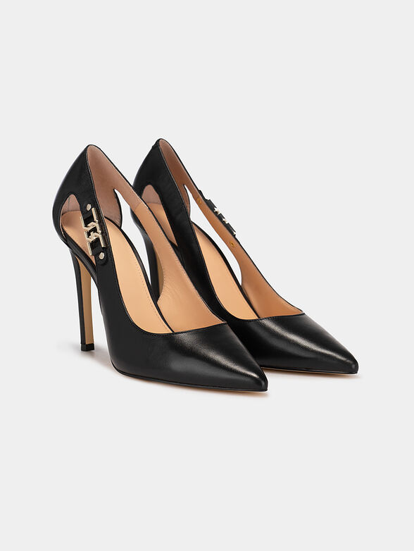 GABBI leather shoes with metal accent - 2
