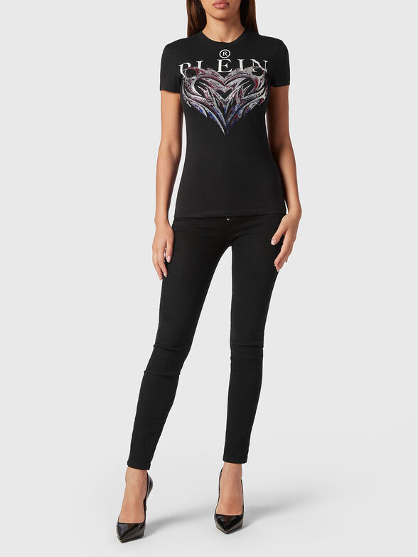  SEXY PURE T-shirt with print and rhinestones - 2