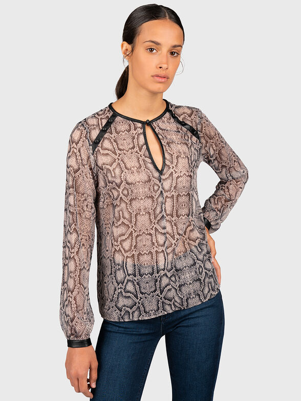 Blouse with animal print - 1