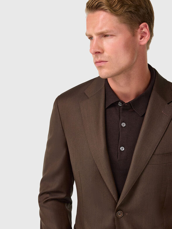 Brown wool suit - 4