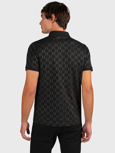 Cotton polo-shirt with monogram logo print - 3