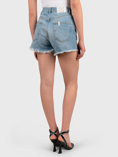 Denim shorts with applied rhinestones - 2