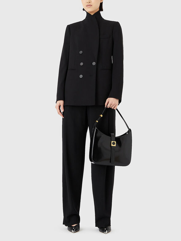 High waisted wool trousers - 4