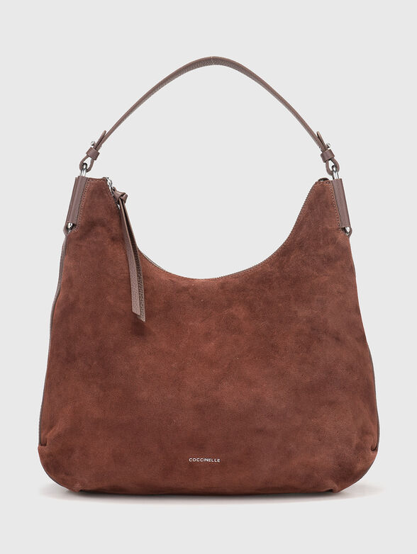 Brown suede tote bag - 1