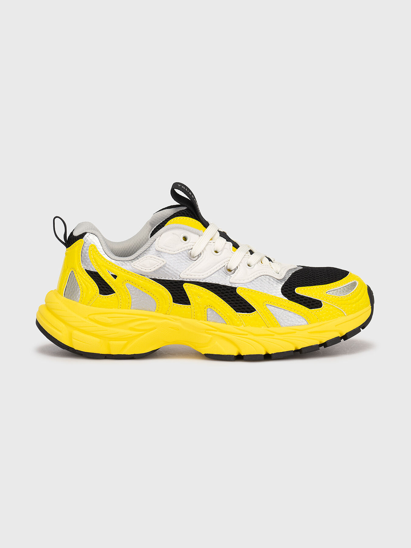 RETRO RUNNER white sports shoes brand TRUSSARDI