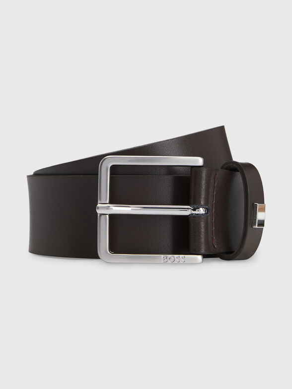 Leather belt with logo - 1