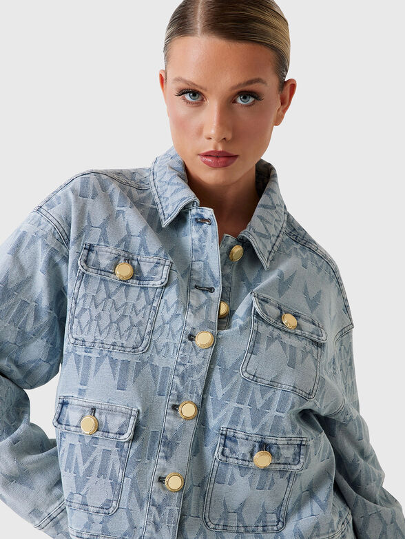 SARAH denim jacket with accent buttons - 4
