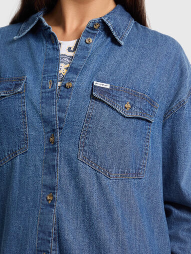 Oversized denim shirt - 4