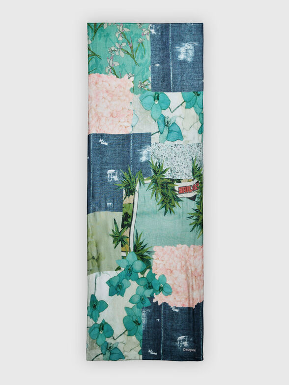 Scarf with patchwork print - 3