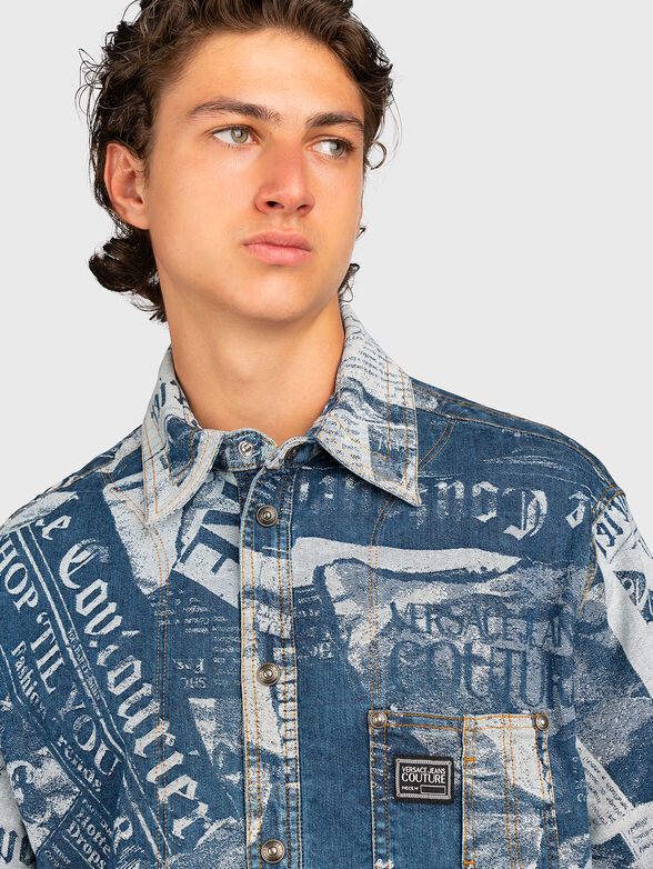 Denim shirt with print - 4