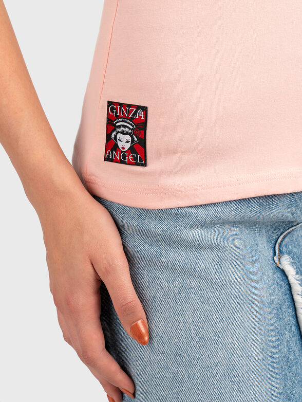 TSL079 pink T-shirt with print - 4