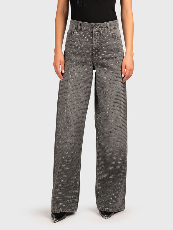 High waisted wide leg jeans - 1