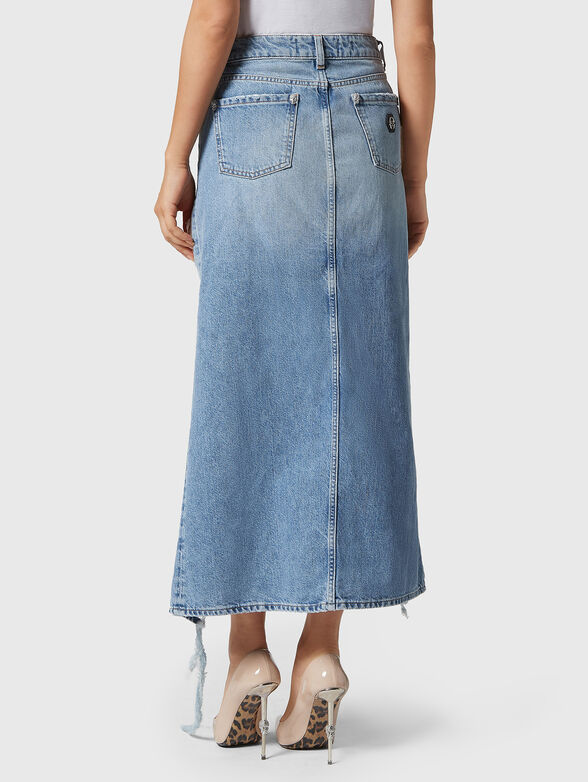 Denim skirt with rips - 1