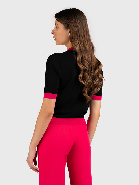 Knitted blouse with print - 2